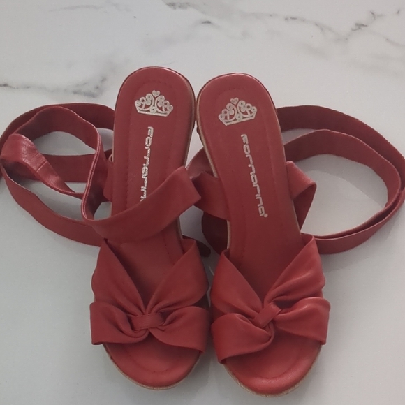 Red Bow Knot Women's Sandals by - Picture 1 of 5